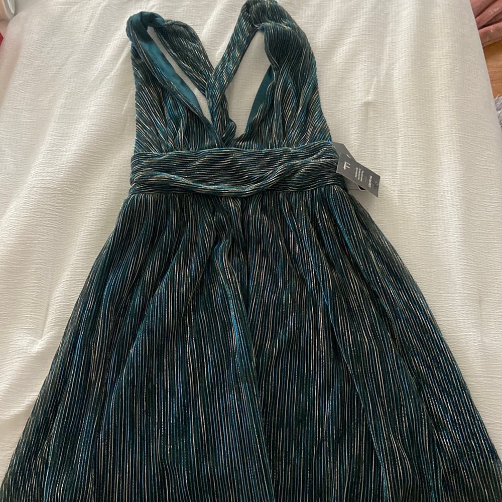 Lulus mini shimmer teal dress